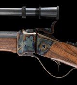 Fantastic Dakota Sharps Rifle .38-55 with adjustable peep sight and MVA 6x scope - 2 of 8