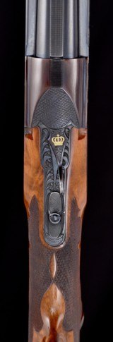 Very rare Niemeier engraved Krieghoff M32 "Super Crown" 12ga w/ case and full set of Kolar inserts - 3 of 14