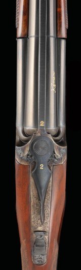 Superb Kemen KM4 20ga Matched Pair with case- Special Ordered with 32" barrels and ornamental engraved! - 14 of 25