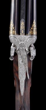The Finest Piotti Terzi Engraved Monaco 3 Extra 12ga 2 brl set Pigeon Gun w/case- - 3 of 18