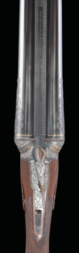 Beautiful Parker Reproductions A1 Special 12ga 2 brl set with case- Engraved by Robert Strosin - 3 of 17