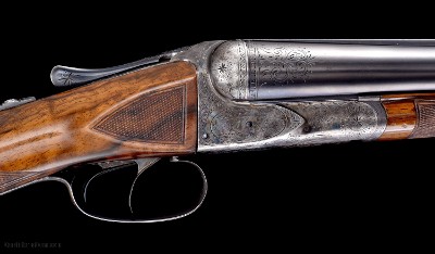 Hard to find A.H. Fox C Grade 12ga- Factory 32" Gun with Straight grip & Double Triggers - Tons of original color!