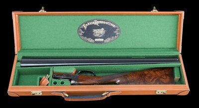Near mint Parker Repro DHE 28ga with case & Beautiful wood!