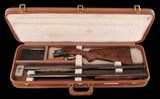 Truly exceptional all original J. Baerten engraved Browning Superposed Midas Grade 20ga Field Choked 2 brl set with case - Image 10 of 12