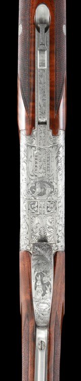Fantastic early production Marechal Engraved Browning Superposed Superlight Diana Grade 20ga w/ case - Image 4 of 12