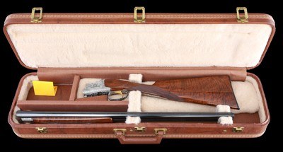 Fantastic early production Marechal Engraved Browning Superposed Superlight Diana Grade 20ga w/ case - Image 12 of 12