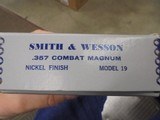 SMITH & WESSON MODEL 19-3 NICKEL .357 MAG - 20 of 22