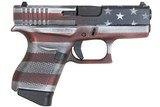 Glock 43 9mm Single Stack Pistol with Cerakote Battleworn American Flag - 1 of 1