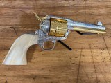 Colt Single Action Army, 4.75" Barrel, .45 Colt, D Master Engraved, Silver & Gold Plated - 2 of 9