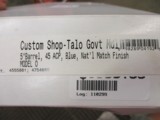 COLT CUSTOM SHOP TALO GOVT MODEL .45 ACP 1 OF 300 - 10 of 11