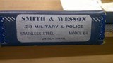 SMITH & WESSON MODEL 64 MILITARY & POLICE SS .38 SPL CTG - 15 of 15