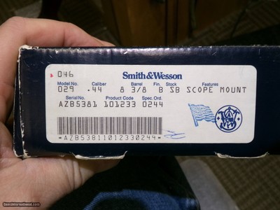 SMITH & WESSON MODEL 29-3 HUNTER .44 MAG 8 3/8