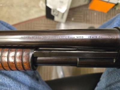 WINCHESTER MODEL 12 12 GAUGE REBLUED - Image 6 of 9