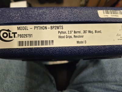 Colt Python Revolver PYTHON-BP2WTS, 357 Magnum | 38 Special, 2.5in - Image 7 of 7