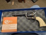 COLT SINGLE ACTION ARMY 3RD GEN 357 MAG ENGRAVED MAMMOTH IVORY GRIPS - Image 3 of 4