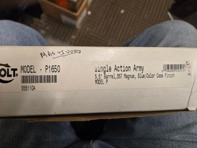 COLT SINGLE ACTION ARMY 3RD GEN 357 MAG ENGRAVED MAMMOTH IVORY GRIPS - Image 4 of 4