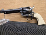 COLT SINGLE ACTION ARMY 3RD GEN 357 MAG ENGRAVED MAMMOTH IVORY GRIPS - Image 2 of 4