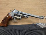 SMITH & WESSON MODEL 27-2 NICKEL .357 MAG 8 3/8