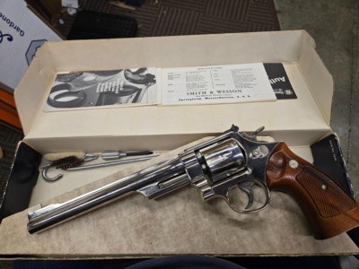 SMITH & WESSON MODEL 27-2 NICKEL .357 MAG 8 3/8