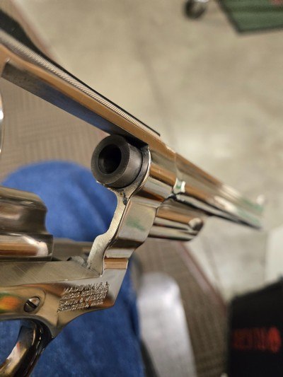 SMITH & WESSON MODEL 27-2 NICKEL .357 MAG 8 3/8