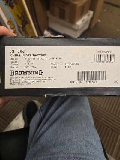 Browning Citori 825 Golden Clays Trap 12 Gauge 30