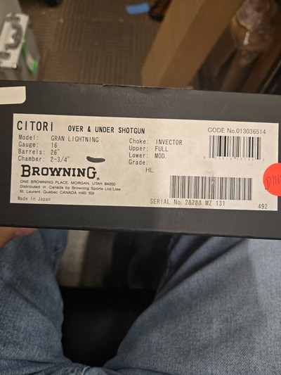BROWNING CITORI GRAN LIGHTNING 16 GAUGE 26