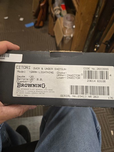 BROWNING CITORI GRAN LIGHTNING 20 GAUGE 26