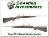Ruger 77 / 22 All Weather Stainless Skeleton 22 Magnum! - 1 of 4