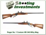 Ruger No. 1 Custom Heavy Barrel 340 Weatherby Mag - 1 of 4