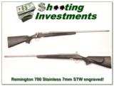 Remington 700 Stainless Engraved 7mm STW - 1 of 4