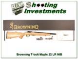 Browning T-bolt 22LR Limited Run Maple Stock NIB - 1 of 4
