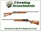 Browning A5 20 Gauge 72 Belgium Exc Cond! - 1 of 4