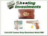 Colt 1911 ACE 22 LR Custom Shop Nickel RARE! - 1 of 5