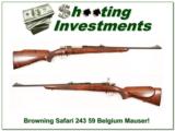 Browning Safari Grade 59 Belgium 243 Mauser! - 1 of 4