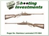 Ruger No.1 Tropical 375 H&H Stainless Laminate as new! - 1 of 4