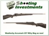 Weatherby Mark V Accumark 257 Wthy Mag as new! - 1 of 4