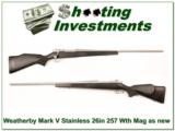 Weatherby Mark V Stainless 257 26in Exc Cond - 1 of 4
