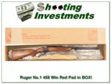 Ruger No.1 #1 Tropical 458 Win NIB Red Pad! - 1 of 4