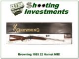Browning 1885 Low Wall 22 Hornet XX Wood ANIB - 1 of 4