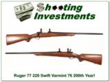 Ruger 77 22 Swift 1976 200th year Heavy Barrel! - 1 of 4