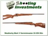 Weatherby Mark V Varmintmaster 22-250 26in as new! - 1 of 4