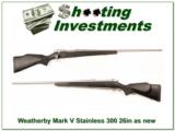 Weatherby Mark V USA made Stainless 300 Wthy Mag near new - 1 of 4