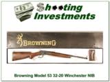 Browning Model 53 32-20 NIB with very nice Wood! - 1 of 4