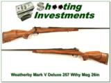 Weatherby Mark V Deluxe 257 Wthy mag 26in as new! - 1 of 4