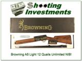 Browning A5 Light 12 Quails Unlimited 1 of 1 NIB! - 1 of 4