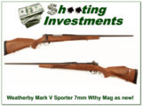 Weatherby Mark V Sporter 7mm Wthy Mag near new! - 1 of 4