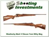Weatherby Mark V Deluxe 7mm Wthy Mag near new! - 1 of 4