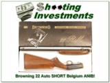 Browning 22 Auto ATD 22 SHORT 72 Belgium in box! - 1 of 4