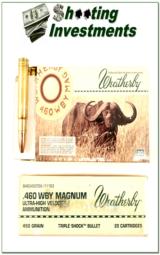 Weatherby 460 Wthy Magnum factory ammo 450 Barnes Triple Shock - 1 of 1