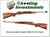 Browning Safari Grade 1965 243 Win XX Wood! - 1 of 4